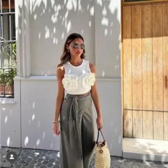 Zara mixed ribbed top - Picture 3 of 3